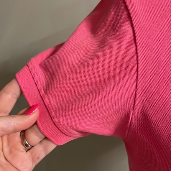 LILLY PULITZER SHRUNKEN women’s pink polo size Large Pima cotton / spandex LRG - Picture 6 of 10